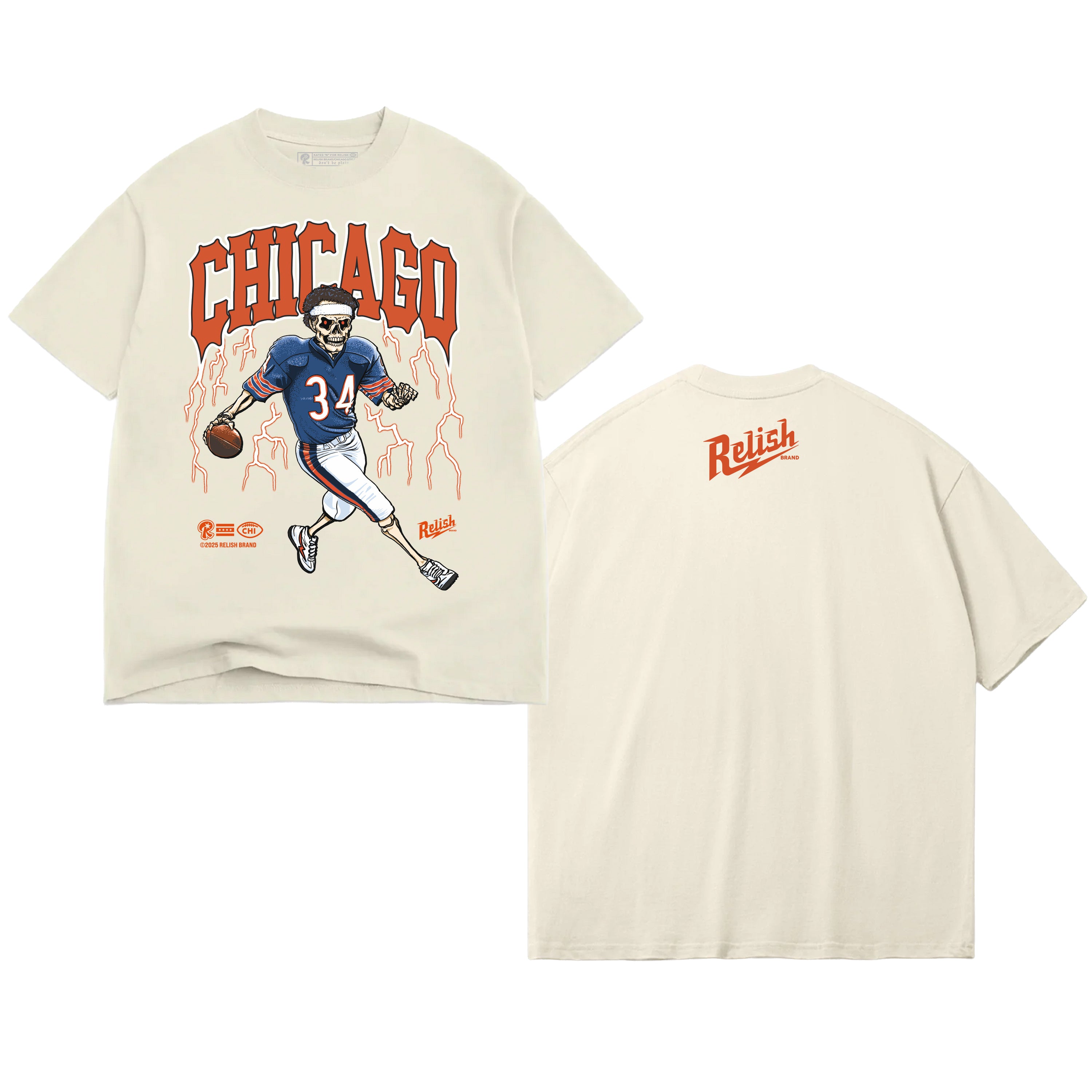 2025 Chicago Legacy Football tee - Off White – Relish Brand