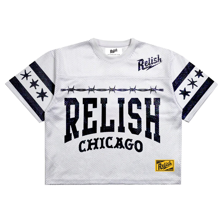 Hard Knocks Jersey - Barbed Wire - White Jersey – Relish Brand