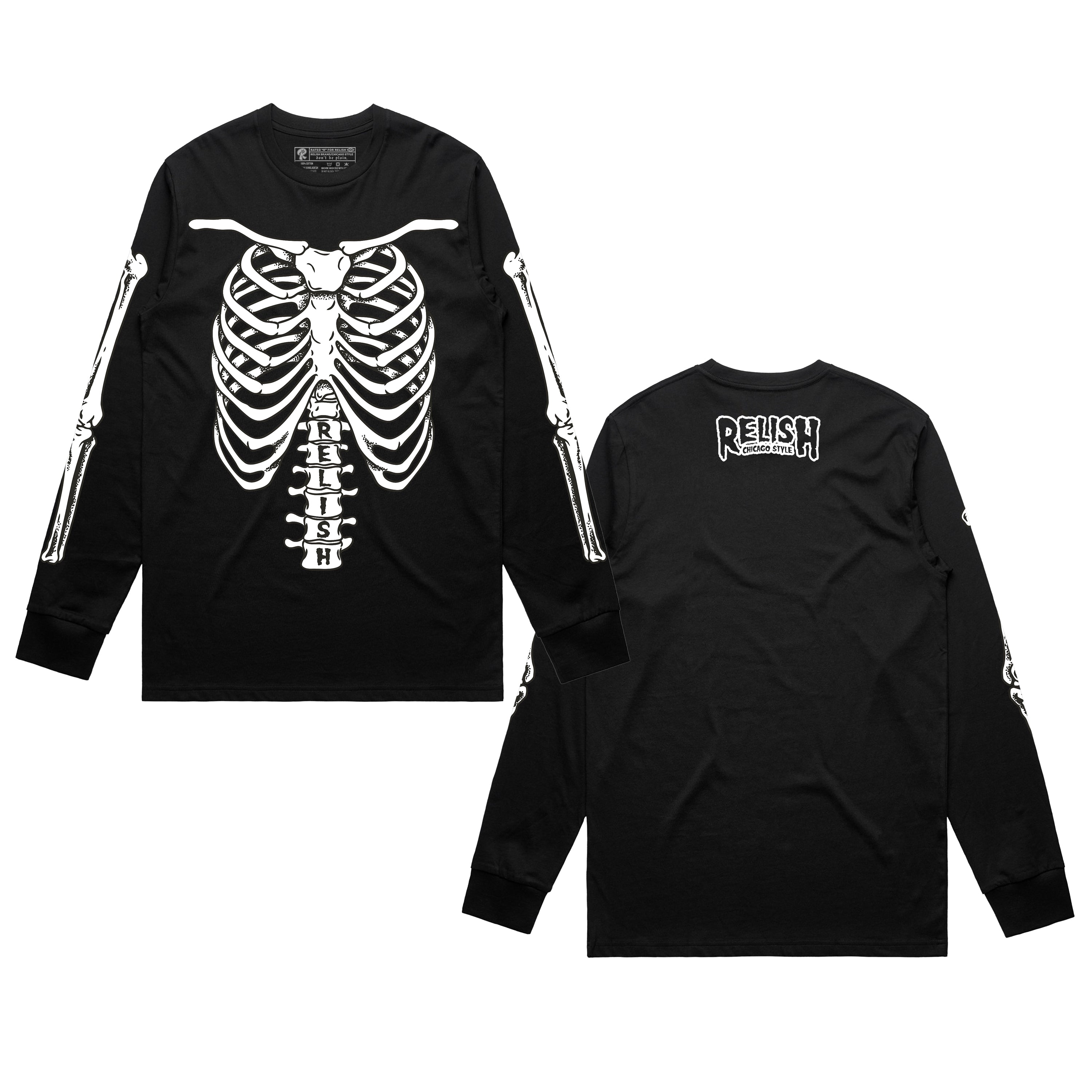 Halloween 2025 - Relish Skeleton - Long Sleeve - Black