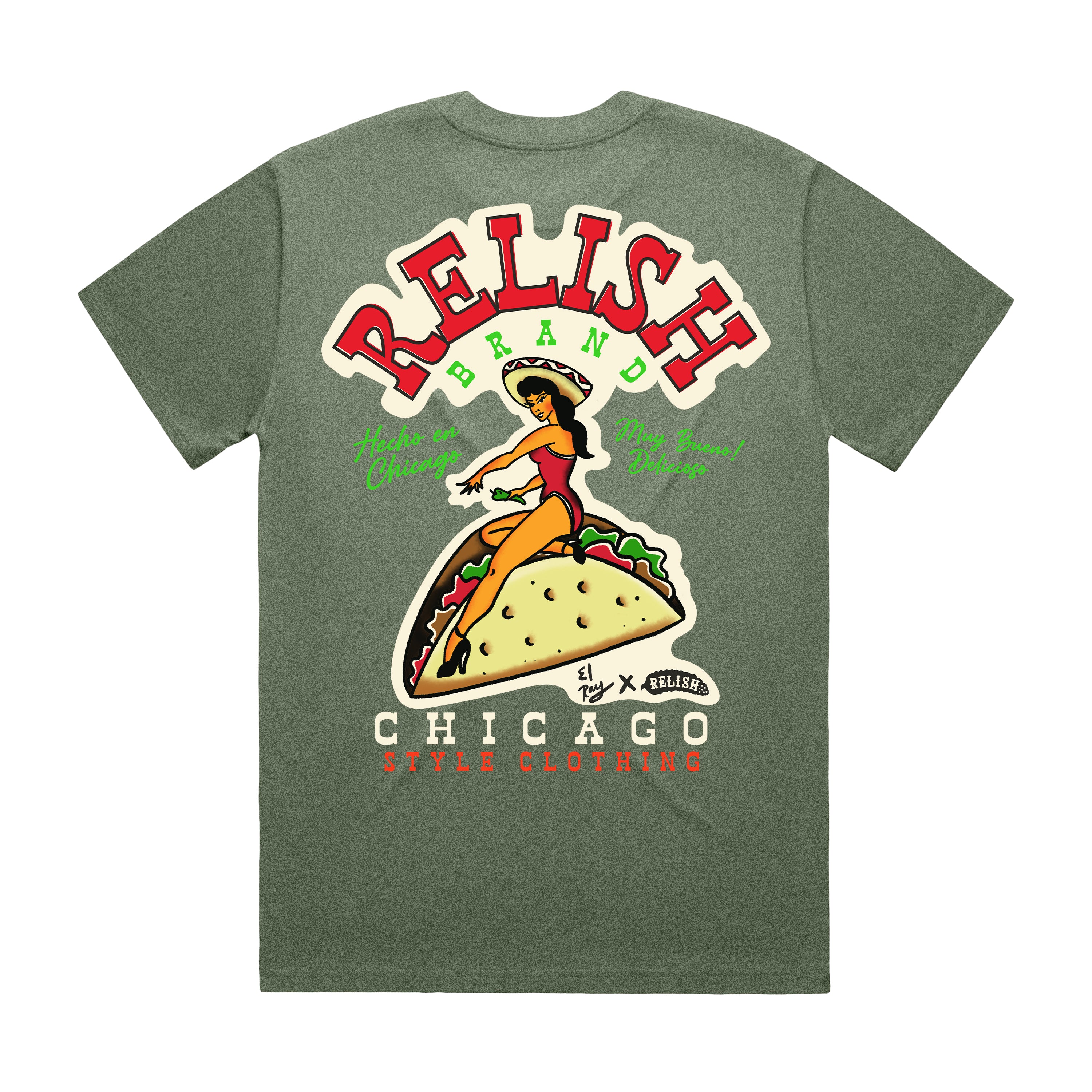 Chicago Señorita - Taco Tee - El Ray Collab - Garment Dyed