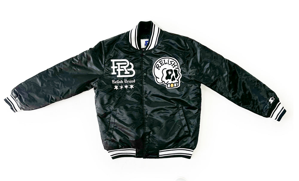 
                  
                    Load image into Gallery viewer, Relish Brand X Starter Satin Jacket
                  
                