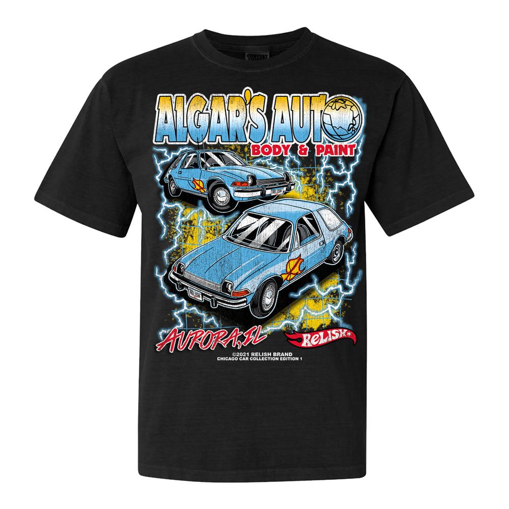 Algar's Auto body & paint - Blue Pacer tee - Garment Dyed