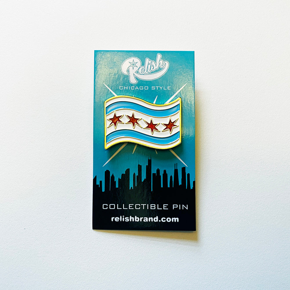 
                  
                    Load image into Gallery viewer, Chicago Flag - Hat pin
                  
                