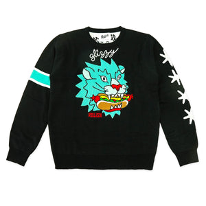 
                  
                    Load image into Gallery viewer, Chicago Style Glizzy &amp;amp; Art Lion sweater - *Black
                  
                