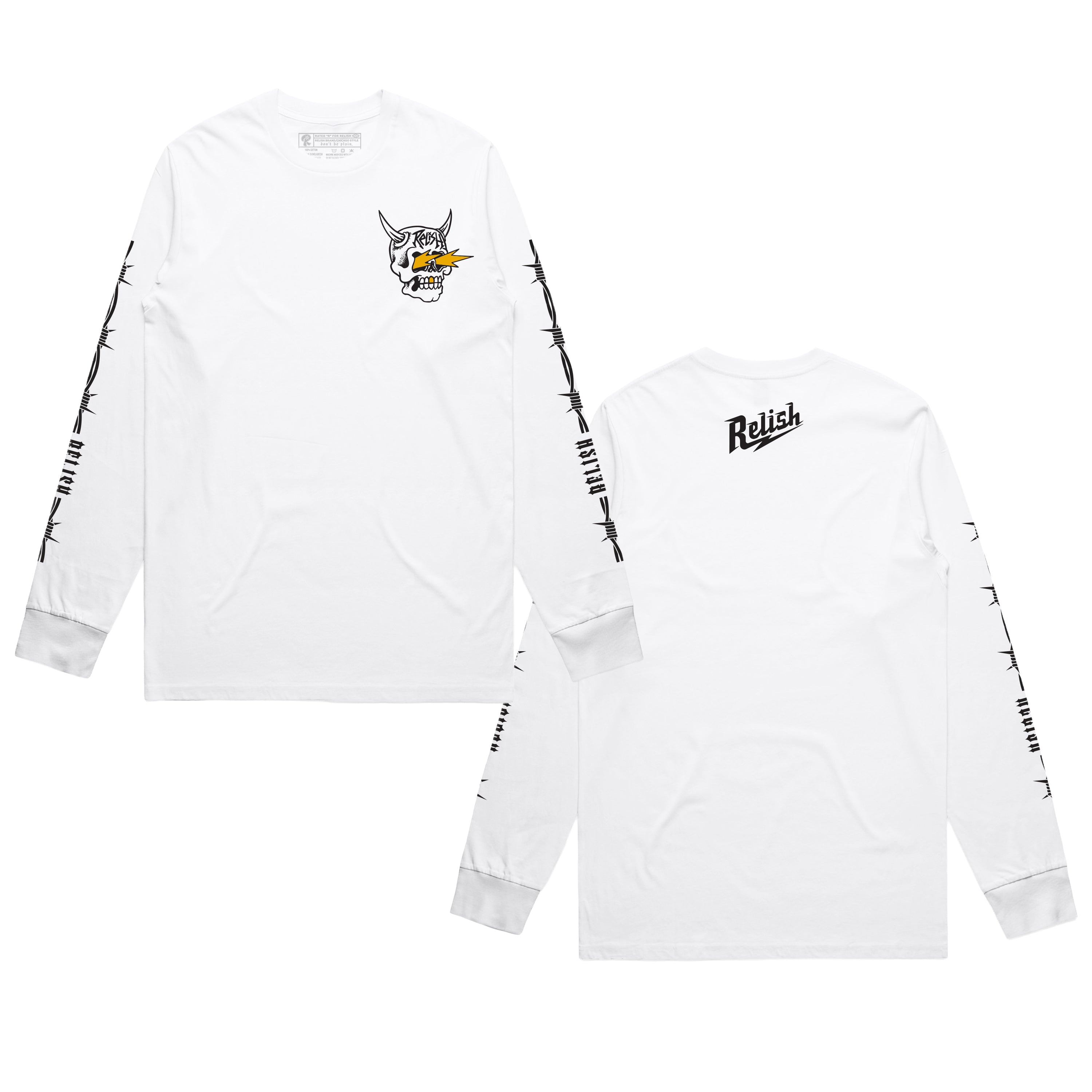 Barbed Wire Long Sleeve - White – Relish Brand Barbed Wire Long Sleeve - White – Relish Brand