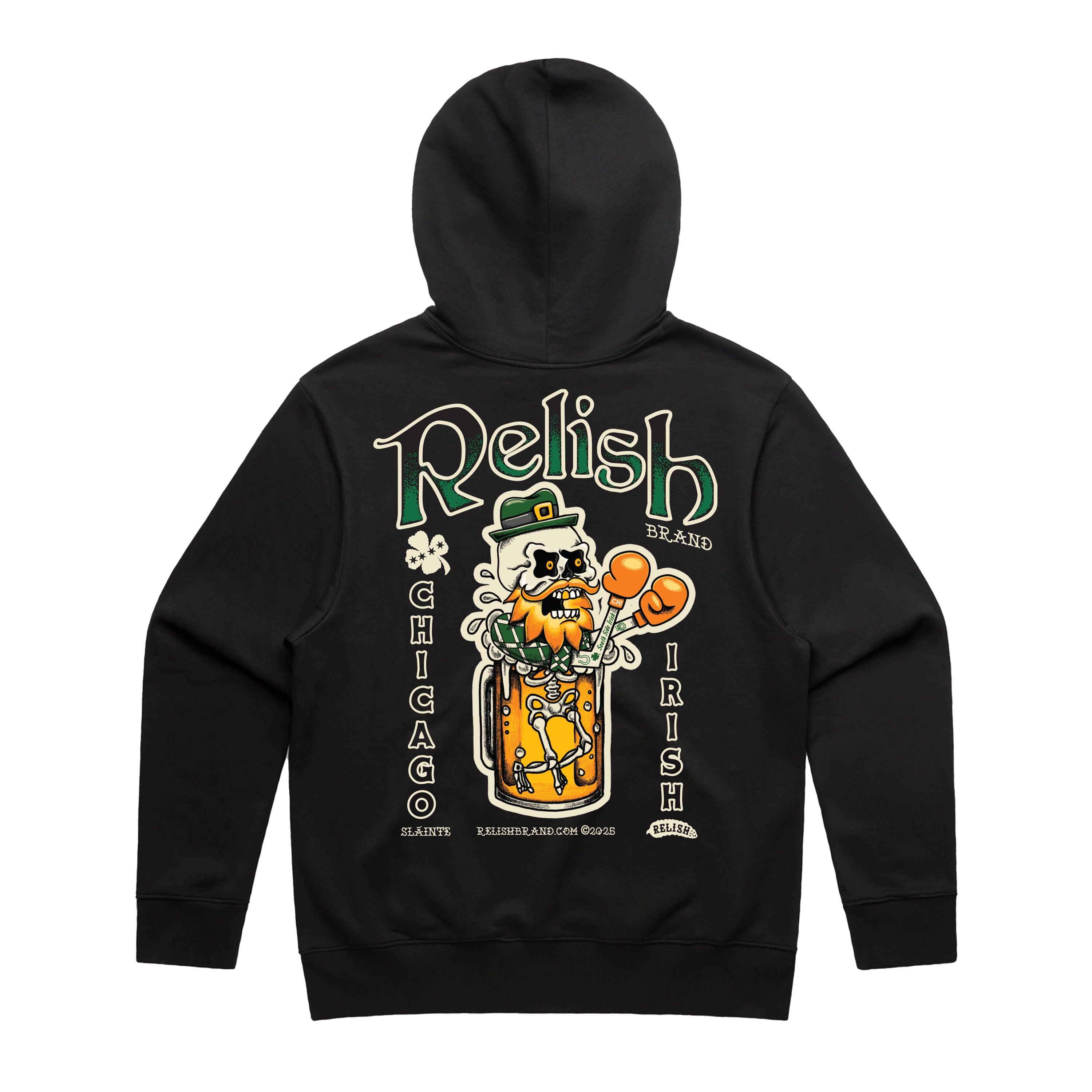 Chi-Irish 2025 Pullover Hoodie - Black – Relish Brand