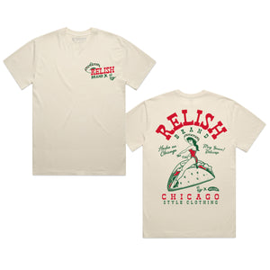 
                  
                    Load image into Gallery viewer, Chicago Señorita - Taco Tee - El Ray Collab - Ivory - Garment Dyed
                  
                