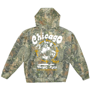 
                  
                    Load image into Gallery viewer, Target: Rats - Puff Print on Heavyweight Hoodie - Vintage Wood Camo
                  
                