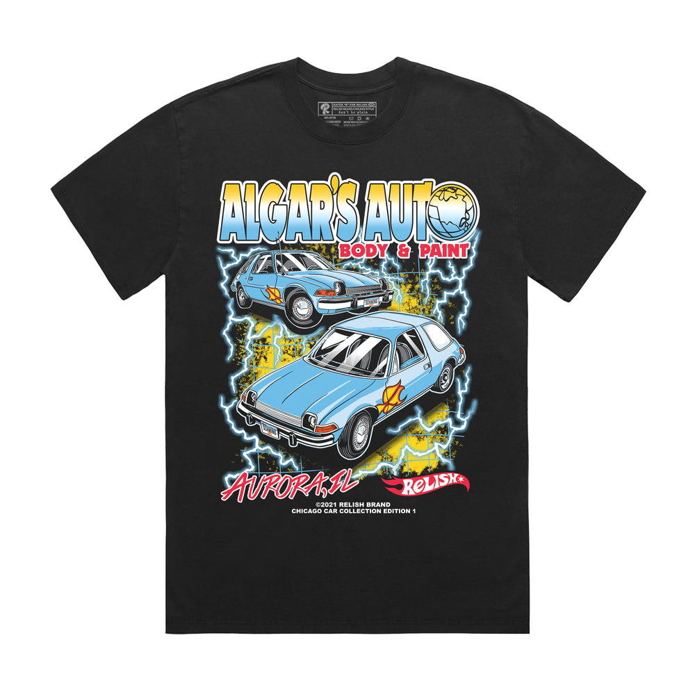 Algar's Auto body & paint - Blue Pacer tee - Garment Dyed