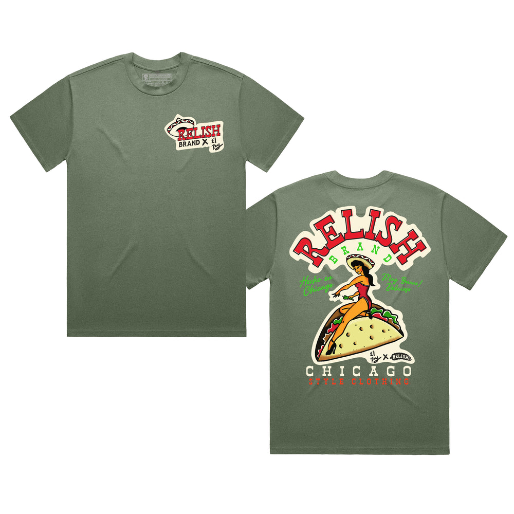 
                  
                    Load image into Gallery viewer, Chicago Señorita - Taco Tee - El Ray Collab - Garment Dyed
                  
                