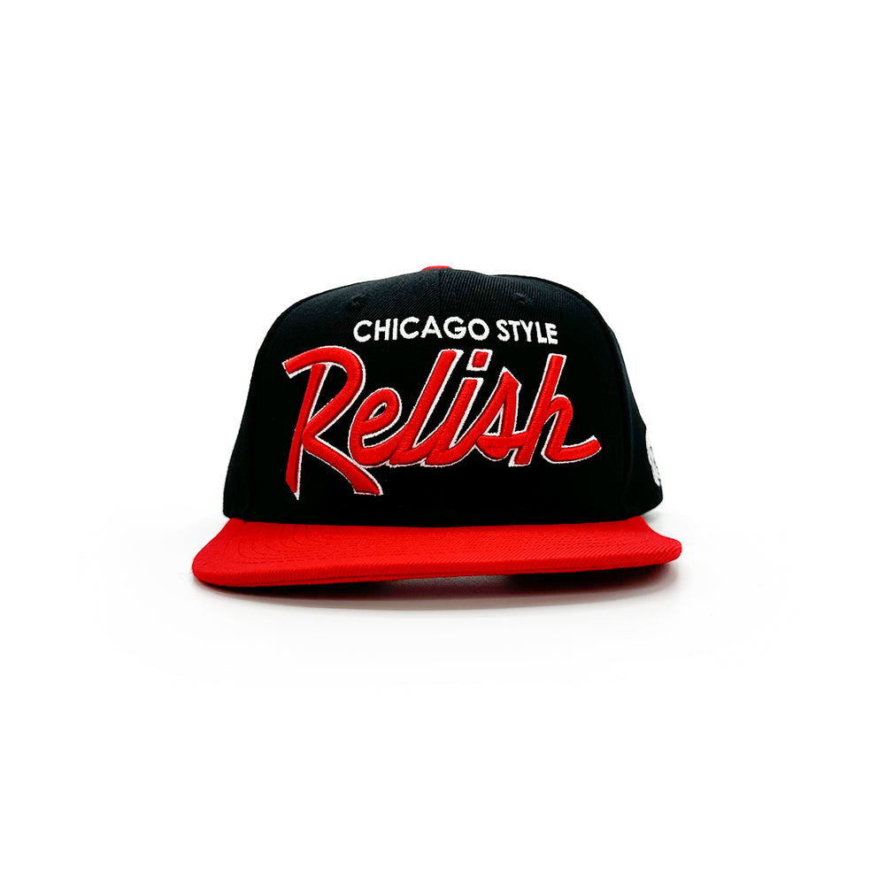 Relish Vintage Sports Script - Red and Black
