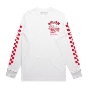 
                  
                    Load image into Gallery viewer, Chicago Pizza - Deep Dish or Tavern style? - Garment Dyed Long Sleeve
                  
                