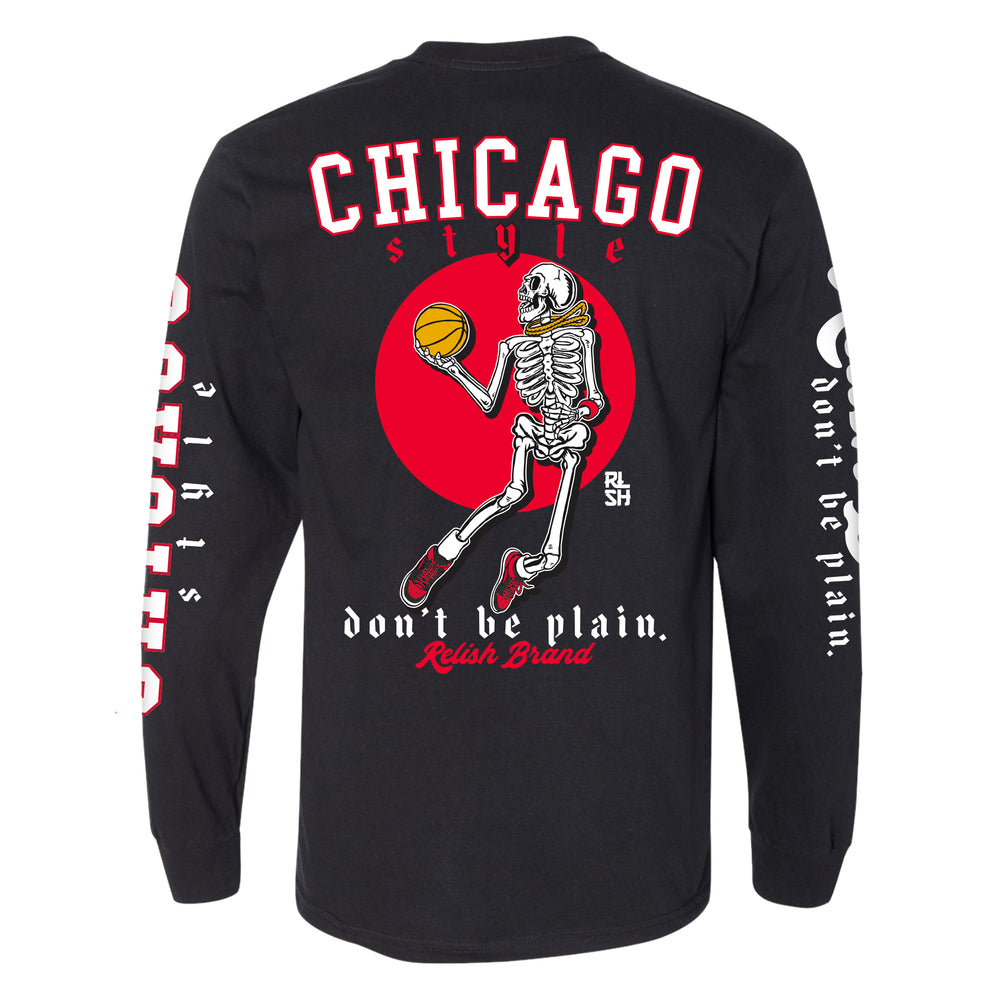 
                  
                    Load image into Gallery viewer, &amp;quot;Don&amp;#39;t be Plain&amp;quot; Long sleeve - Chicago Style Basketball
                  
                
