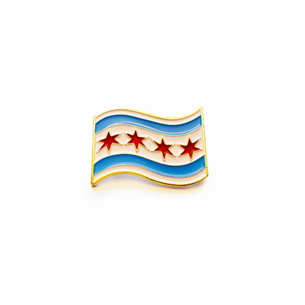 Chicago Flag - Hat pin